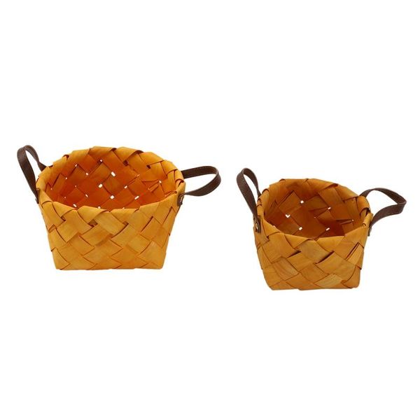 storage baskets 2 pcs hand woven bread fruit basket wood chip box japanese round food tray with portable home decoration
storage baskets 2 pcs hand woven bread fruit basket wood chip box japanese round food tray with portable home decoration