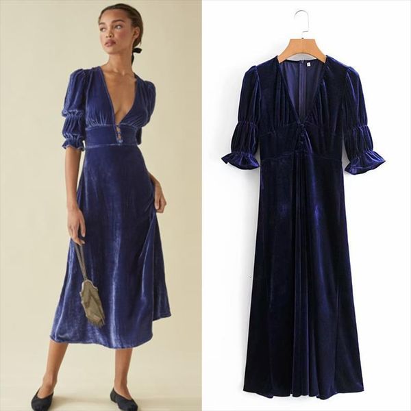 za velvet autumn butterfly sleeve women dresses slim deep v neck female long elegant a line party, Black;gray
za velvet autumn butterfly sleeve women dresses slim deep v neck female long elegant a line party, Black;gray