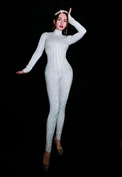 women stage white pearls stretch bodysuit stage dance wear jumpsuit womens party female singer costume celebrate outfit, Black;red
women stage white pearls stretch bodysuit stage dance wear jumpsuit womens party female singer costume celebrate outfit, Black;red