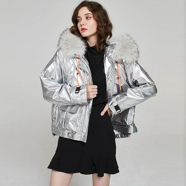 parker coat new outwear fur jacket 2021 fxfurs fashion in small natural bright face parker overcomes young woman full, Black