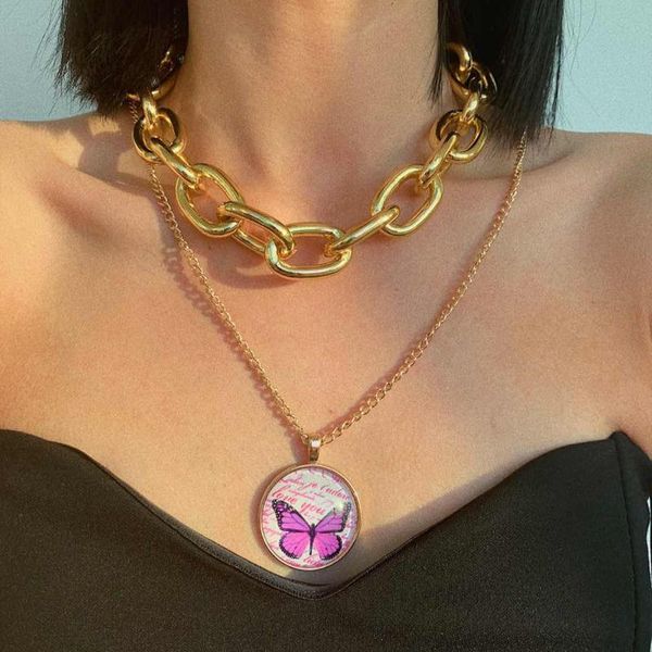 pendant necklaces butterfly necklace thickness multilayer chain hip hop ins fashion jewelry choker for women korean vacation, Silver
pendant necklaces butterfly necklace thickness multilayer chain hip hop ins fashion jewelry choker for women korean vacation, Silver