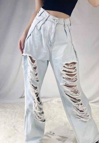 women's jeans washed loose denim high waist light-colored trousers 2021 spring and autumn trend frontline girls harem pants, Blue
women's jeans washed loose denim high waist light-colored trousers 2021 spring and autumn trend frontline girls harem pants, Blue