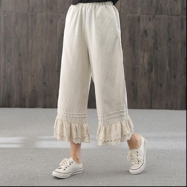 literature art forest simple cotton linen lace lacing japanese loose wide leg pants women drop shipping, Black;white
literature art forest simple cotton linen lace lacing japanese loose wide leg pants women drop shipping, Black;white