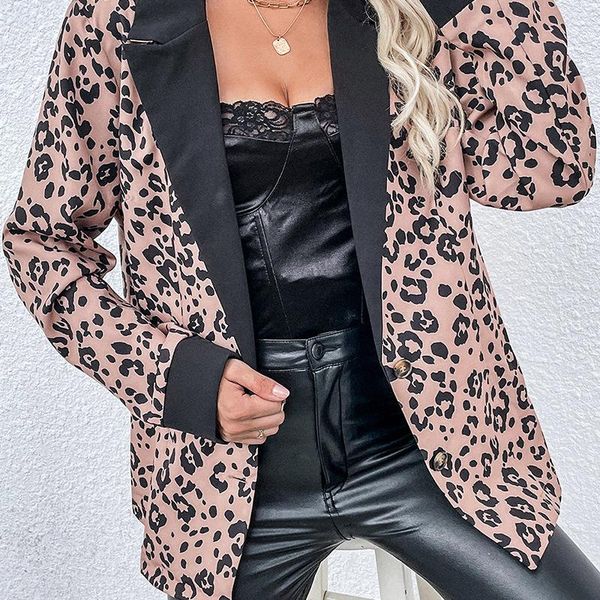 women's jackets 2021 european and american autumn products in stock leopard print suit slim-fit long sleeve cardigan shirt jacket women, Black;brown
women's jackets 2021 european and american autumn products in stock leopard print suit slim-fit long sleeve cardigan shirt jacket women, Black;brown