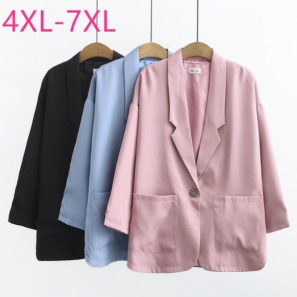 women's suits & blazers spring autumn plus size for women large loose casual long sleeve pocket coat pink black 4xl 5xl 6xl 7xl, White;black
women's suits & blazers spring autumn plus size for women large loose casual long sleeve pocket coat pink black 4xl 5xl 6xl 7xl, White;black