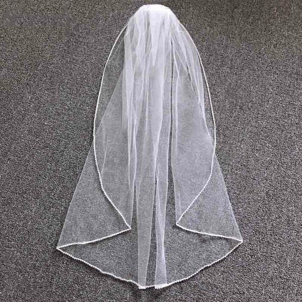 bridal veils white ivory beaded edge wedding with comb crystals short veil accessories, Black
bridal veils white ivory beaded edge wedding with comb crystals short veil accessories, Black