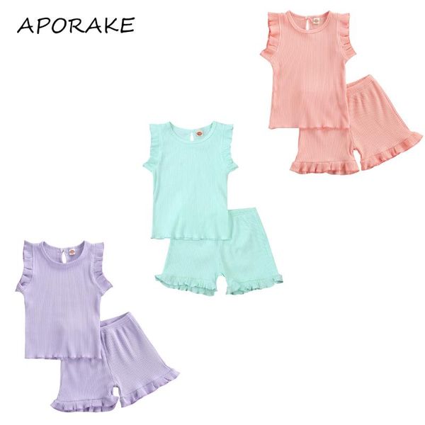 clothing sets 2021 1-6y kids baby girl sweet light color solid sleeveless t-shirt ruffle shorts summer 2pcs outfits set, White
clothing sets 2021 1-6y kids baby girl sweet light color solid sleeveless t-shirt ruffle shorts summer 2pcs outfits set, White