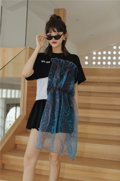 2021 new designer t for women patchwork mesh tshirt black summer letter print tee shirt femme streetwear fucv, White
2021 new designer t for women patchwork mesh tshirt black summer letter print tee shirt femme streetwear fucv, White