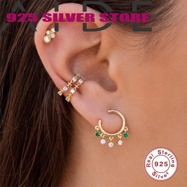 aide women stud earrings flat circle zircon pendientes sterling 925 silver boucle oreille femme fine jewelry gift for party, Golden;silver
aide women stud earrings flat circle zircon pendientes sterling 925 silver boucle oreille femme fine jewelry gift for party, Golden;silver