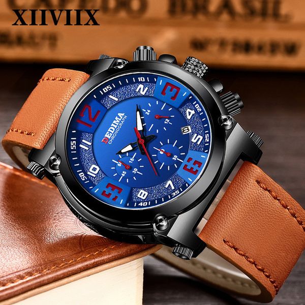 xiiviix 2021 men quartz watches chronograph luxury brand sport leather man, Slivery;brown
xiiviix 2021 men quartz watches chronograph luxury brand sport leather man, Slivery;brown