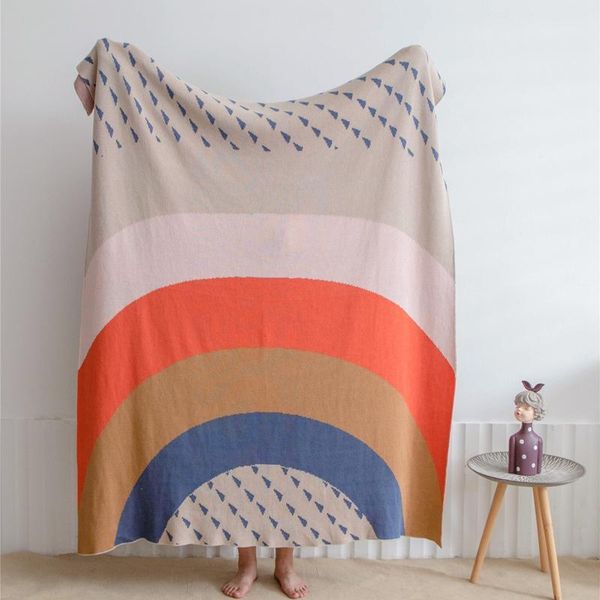 contrast color knitted blanket soft rainbow pattern sofa throw cover home decor modern nordic blanket as gift high quality
contrast color knitted blanket soft rainbow pattern sofa throw cover home decor modern nordic blanket as gift high quality