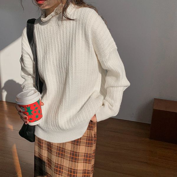2021 solid fashion basic pullovers sweater women new arrival ol elegant work wear knitted sweaters office lady pkx0, White;black
2021 solid fashion basic pullovers sweater women new arrival ol elegant work wear knitted sweaters office lady pkx0, White;black