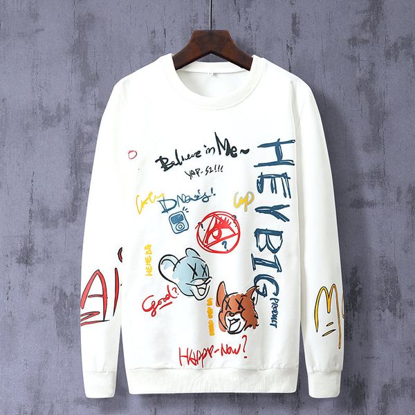 2021 new oversized hoodies men's crew neck loose fashion spring autumn and mouse cartoon print bottoming t coat 1-29 agu0, Black
2021 new oversized hoodies men's crew neck loose fashion spring autumn and mouse cartoon print bottoming t coat 1-29 agu0, Black