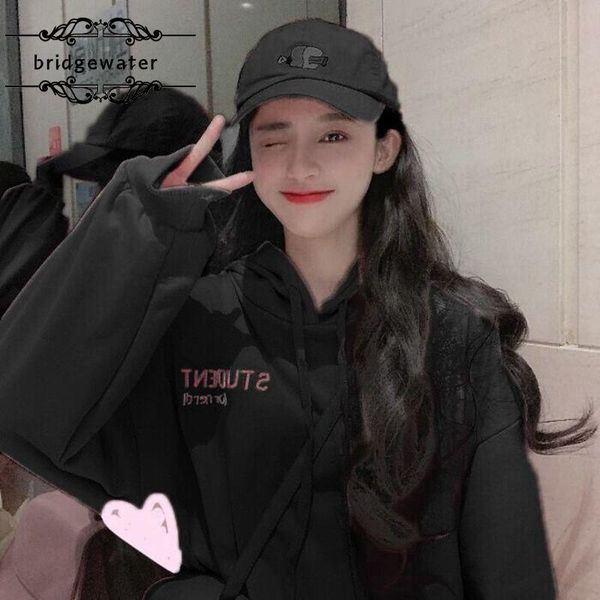 women's hoodies & sweatshirts bridgewater autumn winter plus velvet women section harajuku style student loose long sleeves large size, Black
women's hoodies & sweatshirts bridgewater autumn winter plus velvet women section harajuku style student loose long sleeves large size, Black