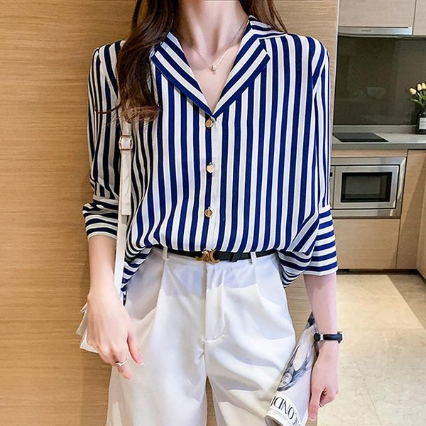 women's blouses & shirts bethquenoy blue striped 2021 chiffon chemisier femme plus size ladies blusas camisas mujer oversized women, White
women's blouses & shirts bethquenoy blue striped 2021 chiffon chemisier femme plus size ladies blusas camisas mujer oversized women, White