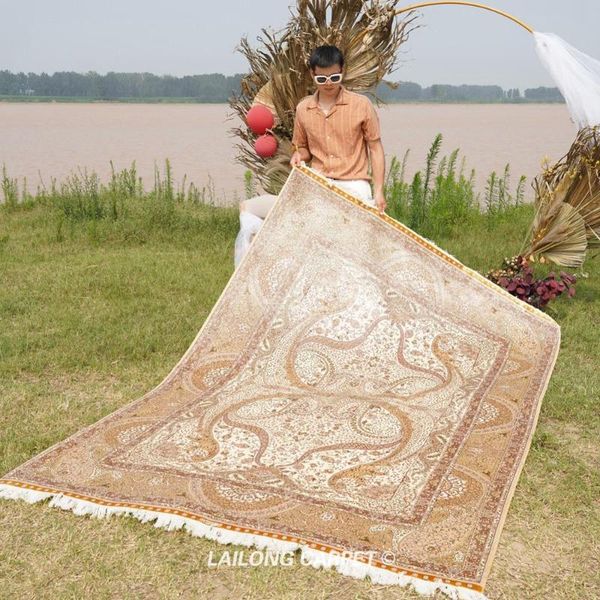carpets 6'x9' villa silk rugs hand knotted home decor traditional carpet (yl0278a)
carpets 6'x9' villa silk rugs hand knotted home decor traditional carpet (yl0278a)