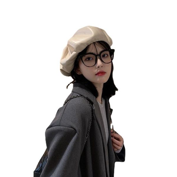 berets women pu leather beige elegant women's hat round dome temperament fashion tide all-match spring autumn 2021 hats caps, Blue;gray
berets women pu leather beige elegant women's hat round dome temperament fashion tide all-match spring autumn 2021 hats caps, Blue;gray