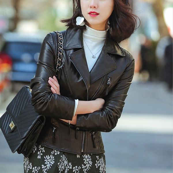 women's leather & faux jacket women 2021 spring autumn short slim motrocycle sheepskin genuine veste femme qbl-04 yy636, Black
women's leather & faux jacket women 2021 spring autumn short slim motrocycle sheepskin genuine veste femme qbl-04 yy636, Black