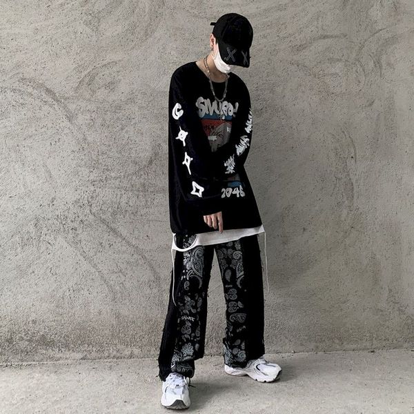 mens pullover dark high street loose jaet long-sleeved shirt student clothes spring and autumn 2021 new gothic hip hop, Black
mens pullover dark high street loose jaet long-sleeved shirt student clothes spring and autumn 2021 new gothic hip hop, Black