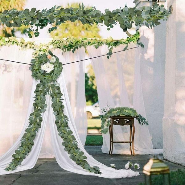 6.56ft artificial silver dollar eucalyptus and willow leaves vines, hanging leaf garland for garden wall decoration
6.56ft artificial silver dollar eucalyptus and willow leaves vines, hanging leaf garland for garden wall decoration