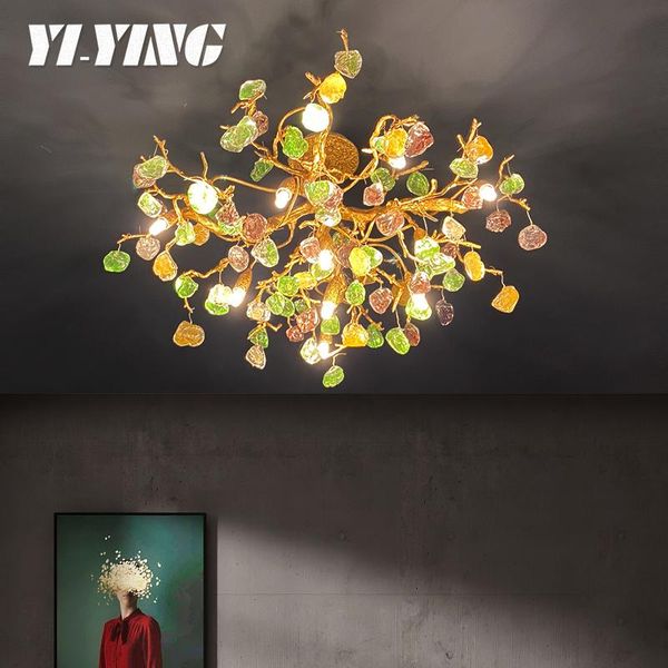 colorful glass all copper ceiling lamp american living room branch lamp bedroom dining room light luxury creative villa designer
colorful glass all copper ceiling lamp american living room branch lamp bedroom dining room light luxury creative villa designer