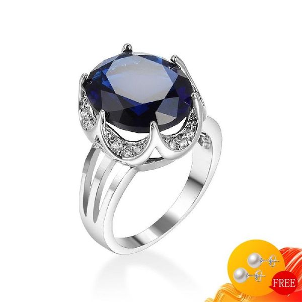 cluster rings elegant 925 silver jewelry oval sapphire zircon gemstone finger ring accessories for women wedding engagement party gift, Golden;silver
cluster rings elegant 925 silver jewelry oval sapphire zircon gemstone finger ring accessories for women wedding engagement party gift, Golden;silver