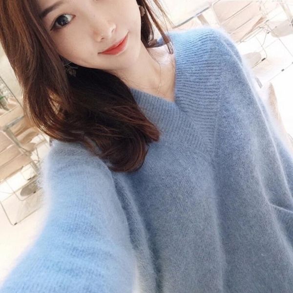 mink 2021 new cashmere mohair oversized sweater women autumn winter batwing jumper pull femme hiver ybsn, White;black
mink 2021 new cashmere mohair oversized sweater women autumn winter batwing jumper pull femme hiver ybsn, White;black