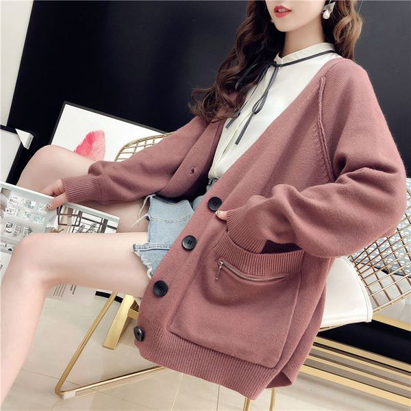 2021 vintage winter solid korean-style cardigans sweater big knit pockets outwear all-match ladies coat s36 7x6v, White;black
2021 vintage winter solid korean-style cardigans sweater big knit pockets outwear all-match ladies coat s36 7x6v, White;black