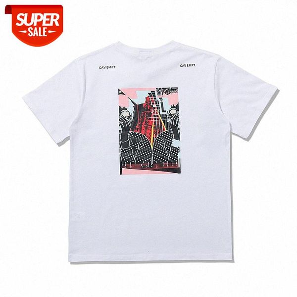 spring and summer c.e characters cover face front back print round neck pullover short sleeves #hr87, White;black
spring and summer c.e characters cover face front back print round neck pullover short sleeves #hr87, White;black