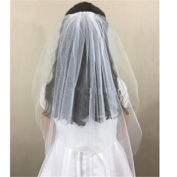 bridal veils white ivory wedding flower girls first communion one layers with comb children kids tulle voiles fille enfant, Black
bridal veils white ivory wedding flower girls first communion one layers with comb children kids tulle voiles fille enfant, Black