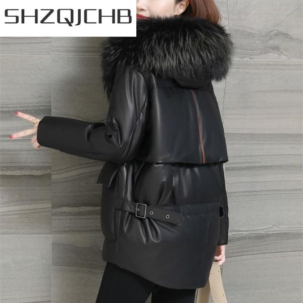 women's leather & faux jchb 2021 women jacket genuine sheepskin coat female autumn winter down jackets hooded raccoon dog fur collar ab, Black
women's leather & faux jchb 2021 women jacket genuine sheepskin coat female autumn winter down jackets hooded raccoon dog fur collar ab, Black
