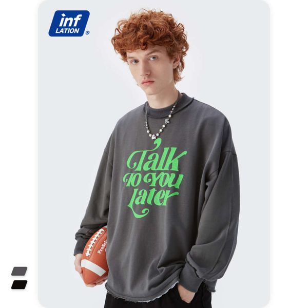 inf men's wear | autumn and winter trend brand burst letter printing open line deconstruction loose sweater, Black
inf men's wear | autumn and winter trend brand burst letter printing open line deconstruction loose sweater, Black