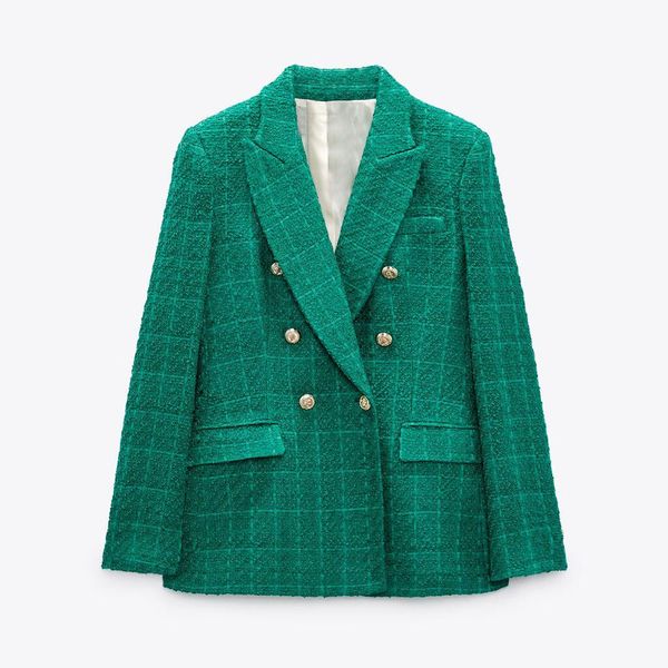 2022 women jacket autumn fashion double breasted tweed check blazer coat vintage long sleeve pockets female outerwear chic xs, Black;brown
2022 women jacket autumn fashion double breasted tweed check blazer coat vintage long sleeve pockets female outerwear chic xs, Black;brown