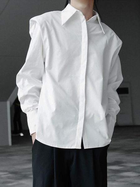 men's casual shirts long-sleeve shirt spring and autumn fashion trend harajuku high street shoulder pads loose oversized, White;black
men's casual shirts long-sleeve shirt spring and autumn fashion trend harajuku high street shoulder pads loose oversized, White;black