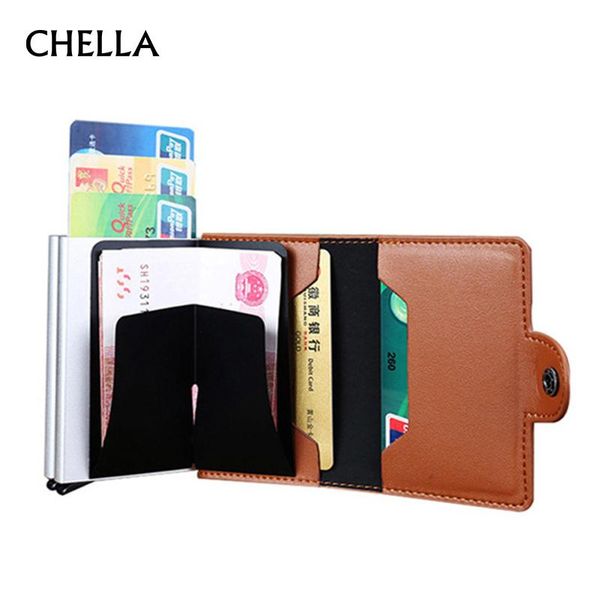 card holders men women business id holder pu leather bank organizer money wallet automatic purse bag pc0051, Brown;gray
card holders men women business id holder pu leather bank organizer money wallet automatic purse bag pc0051, Brown;gray