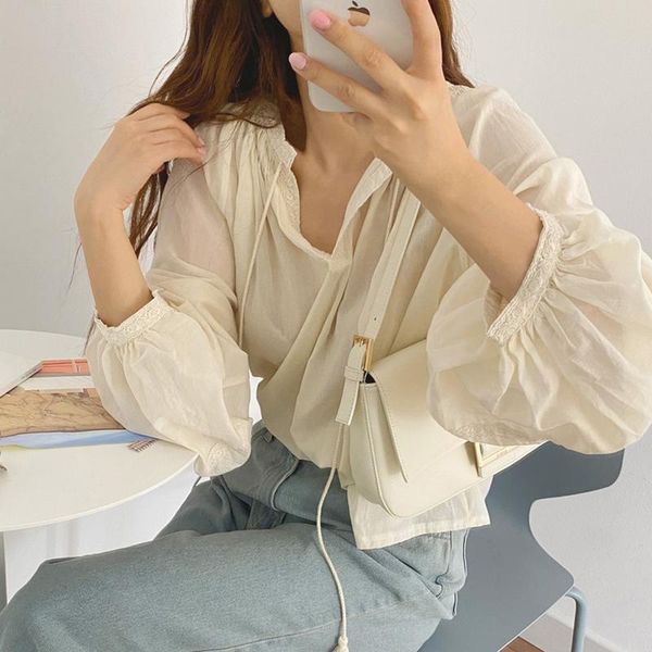 women's blouses & shirts blouse women solid stand collar ladies lace blusas feminine 2021 spring long sleeve shirt female 3216a, White
women's blouses & shirts blouse women solid stand collar ladies lace blusas feminine 2021 spring long sleeve shirt female 3216a, White