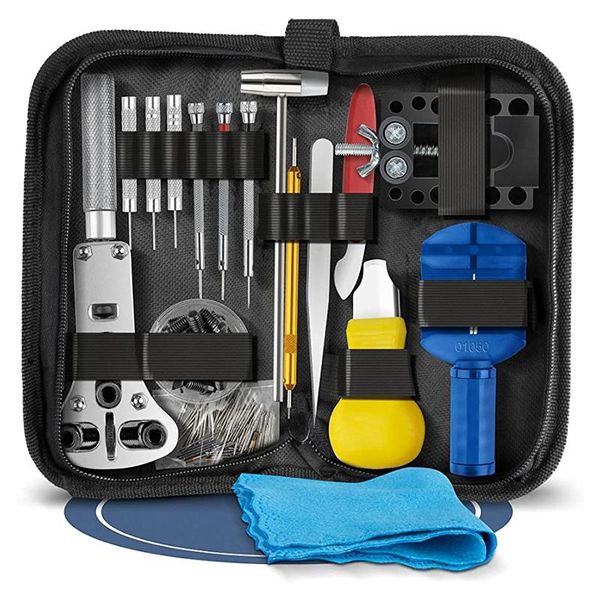 repair tools & kits premium watch tool - 148 piece watchmaker set with opener for battery seal change carbon steel
repair tools & kits premium watch tool - 148 piece watchmaker set with opener for battery seal change carbon steel