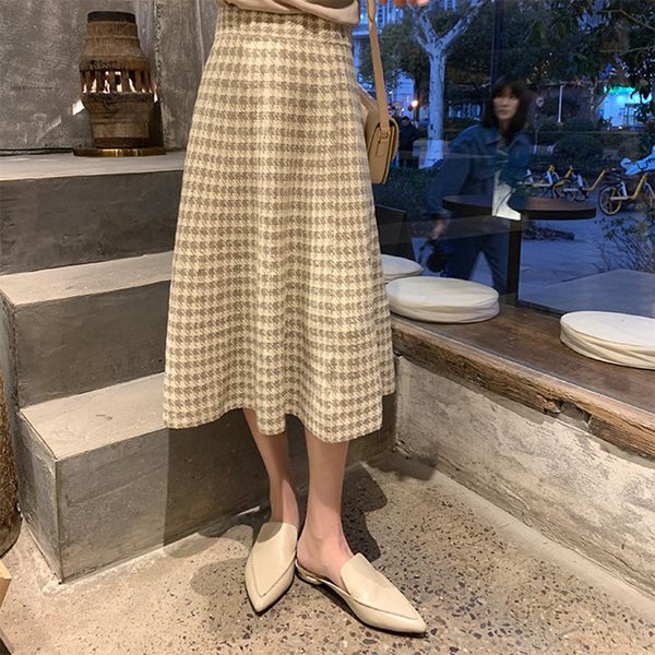skirts thousand bird women's check umbrella modern high waist slim a-line skirt medium long hip wrap knit skirt, Black
skirts thousand bird women's check umbrella modern high waist slim a-line skirt medium long hip wrap knit skirt, Black