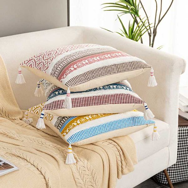 cushion/decorative pillow modern simple nordic style cover hand woven cotton cushion striped living room home car decoration hm098
cushion/decorative pillow modern simple nordic style cover hand woven cotton cushion striped living room home car decoration hm098