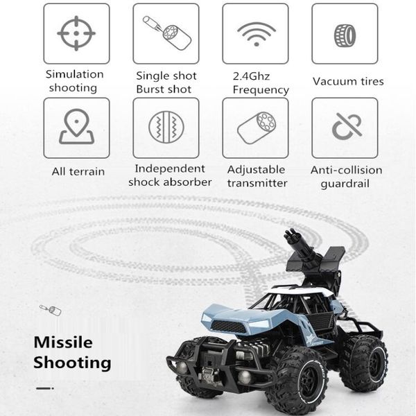 simulation military remote control shooting off-road vehicle 2.4g 100m 4wd driving lanuch bullet high speed all terrain rc car
simulation military remote control shooting off-road vehicle 2.4g 100m 4wd driving lanuch bullet high speed all terrain rc car