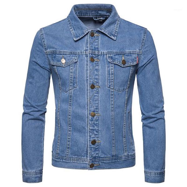 men's denim jacket 2021autumn classic blue solid color fashion casual high-end cotton coat brand jackets, Black;brown
men's denim jacket 2021autumn classic blue solid color fashion casual high-end cotton coat brand jackets, Black;brown