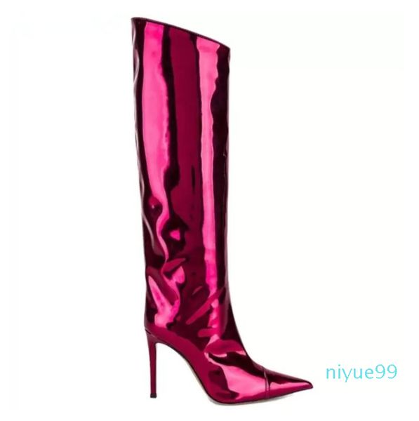 boots colorful patent leather pointed toe thin high heels over the knee fashion women party dress shoes autume winter, Black
boots colorful patent leather pointed toe thin high heels over the knee fashion women party dress shoes autume winter, Black