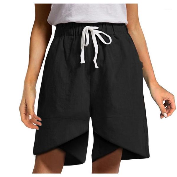 women's shorts summer women casual vintage lace up harajuku loose elastic waist pockets solid linen black biker, White;black
women's shorts summer women casual vintage lace up harajuku loose elastic waist pockets solid linen black biker, White;black