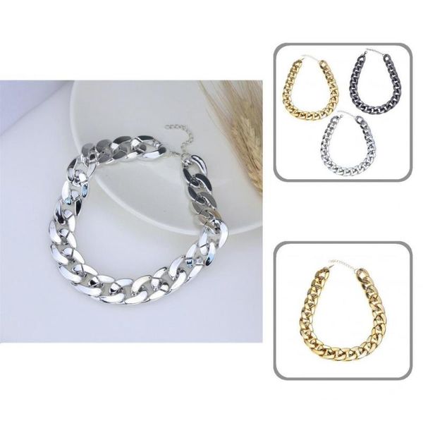 chains compact fashion short type women necklace alloy choker hip hop jewelry accessory, Silver 
chains compact fashion short type women necklace alloy choker hip hop jewelry accessory, Silver