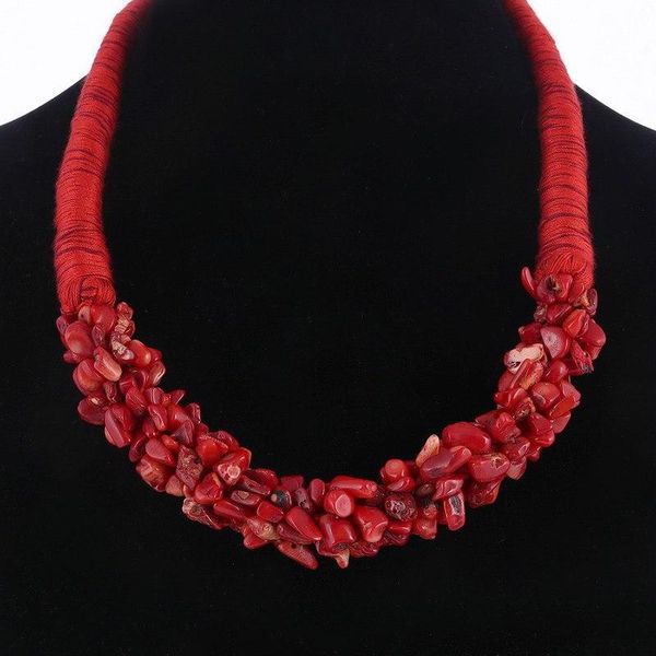 pendant necklaces luxury girls bohemian natural coral stone choker women fashion braided statement necklace female jewelry party gift, Silver
pendant necklaces luxury girls bohemian natural coral stone choker women fashion braided statement necklace female jewelry party gift, Silver