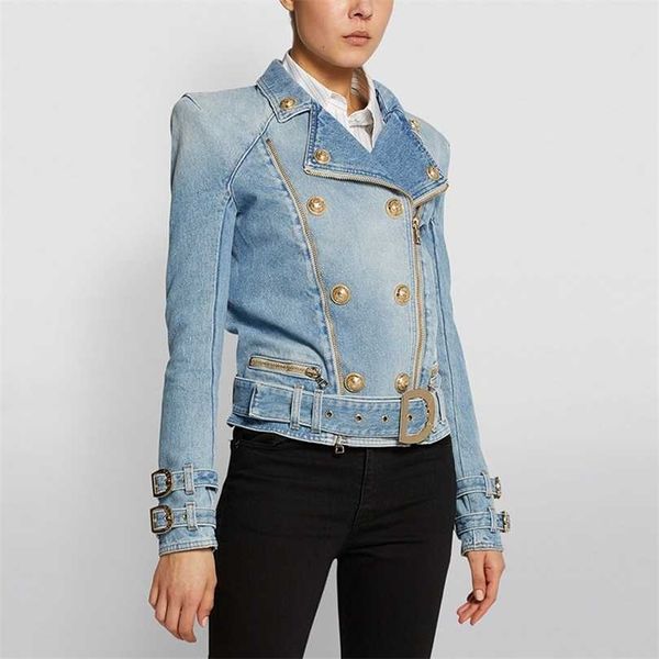 est designer fashion jacket's zippers lion buttons biker denim motorcycle jacket 211014, Black;brown
est designer fashion jacket's zippers lion buttons biker denim motorcycle jacket 211014, Black;brown