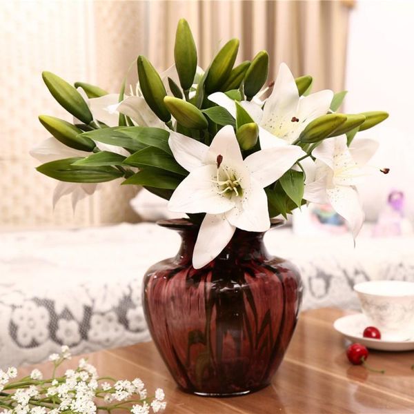 artificial lily flower branch fake floral bouquet wedding party ornament props home room decoration new
artificial lily flower branch fake floral bouquet wedding party ornament props home room decoration new