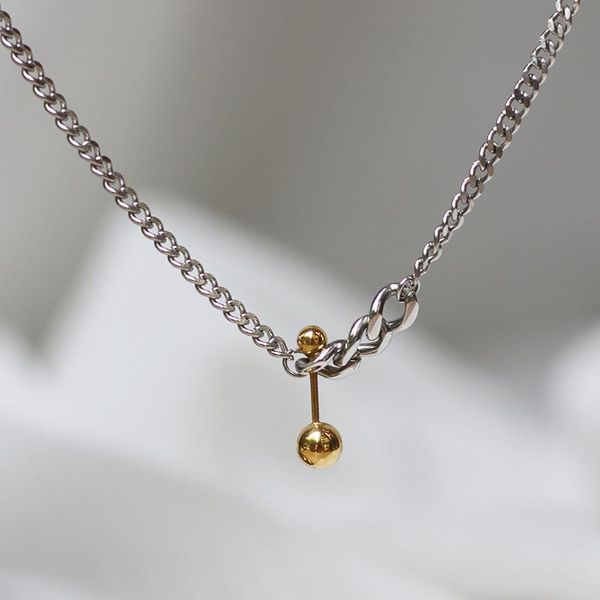 chains stainless steel balance ball necklace for men women match chain thick clavicle gold and sliver color titanium, Silver
chains stainless steel balance ball necklace for men women match chain thick clavicle gold and sliver color titanium, Silver