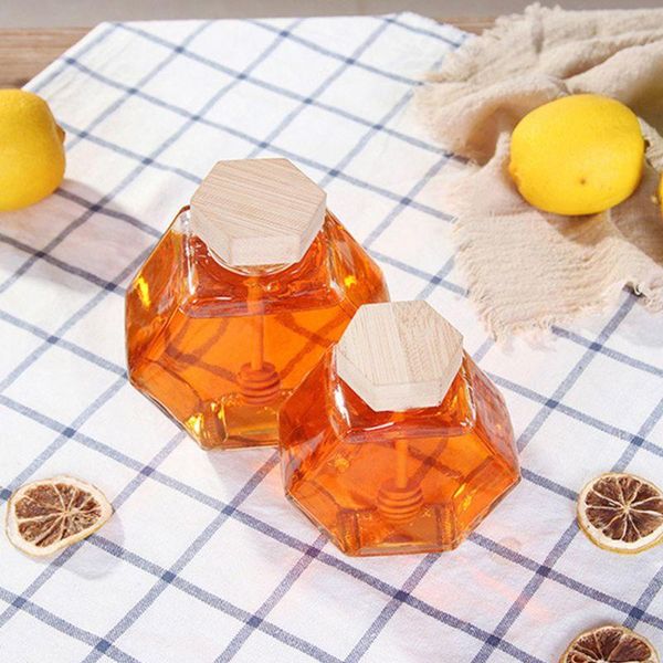 220ml/380ml hexagonal glass honey bottle with wooden stirring rod packaging small container jar wine glasses
220ml/380ml hexagonal glass honey bottle with wooden stirring rod packaging small container jar wine glasses