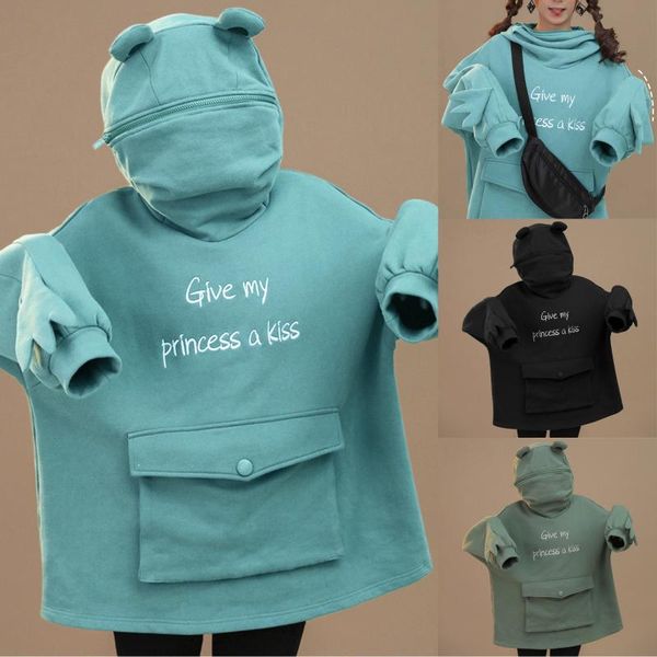 women's hoodies & sweatshirts womens stitching cartoon oversize cute three dimensional design pullover solid pocket sudaderas para muje, Black
women's hoodies & sweatshirts womens stitching cartoon oversize cute three dimensional design pullover solid pocket sudaderas para muje, Black